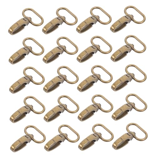 NOLITOY 20 Stück Schwenkbarer Karabinerhaken Bronze Snap Hooks für Schlüsselanhänger Bastelprojekte für Taschen und Dekorationen NOLITOY 20 Stück Schwenkbarer Karabinerhaken Bronze Snap Hooks für Schlüsselanhänger Bastelprojekte für Taschen und Dekorationen von NOLITOY
