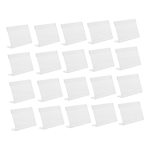 NOLITOY 20 Stück Teiliges Acryl Preisschild Display Klare Förmige Schilderhalter Stabiler Standfuß mit Etikettenschlitz Wiederverwendbar für Supermarkt Laden Kühlschrank Flexible NOLITOY 20 Stück Teiliges Acryl Preisschild Display Klare Förmige Schilderhalter Stabiler Standfuß mit Etikettenschlitz Wiederverwendbar für Supermarkt Laden Kühlschrank Flexible von NOLITOY