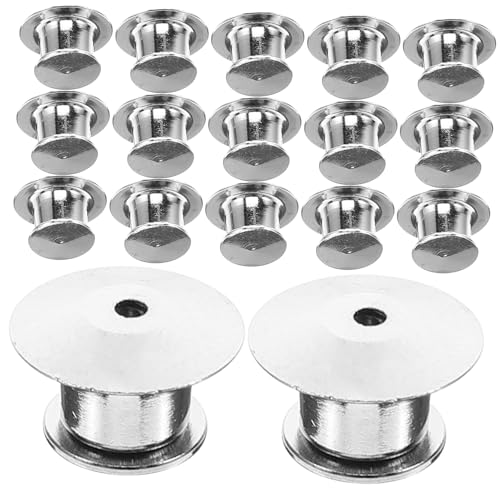 NOLITOY 20 Stück Teiliges Back verschluss mit Flacher Runder Verriegelung Austauschbar Sicherer Anstecknadel rücken für Broschen Vielseitig Einsetzbar für Schmuck und Bastelbedarf NOLITOY 20 Stück Teiliges Back verschluss mit Flacher Runder Verriegelung Austauschbar Sicherer Anstecknadel rücken für Broschen Vielseitig Einsetzbar für Schmuck und Bastelbedarf von NOLITOY