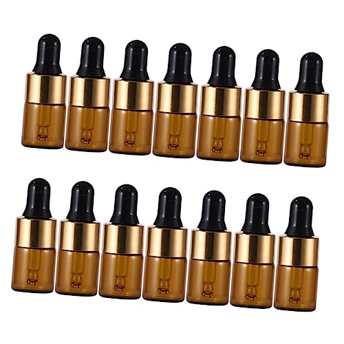 NOLITOY 20 Stück Teiliges Braune Tropfflaschen Nachfüllbare Fläschchen für Ätherische Öle Duftöle Aromatherapie Präzise Dosierung Tragbare Liquid Dosierflaschen von NOLITOY