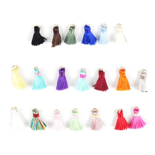 NOLITOY 20 Stück Teiliges Bunte Mini Quasten Anhänger mit Ringen DIY Schmuckzubehör für Halsketten Ohrringe Armbänder Handyanhänger Vielseitige Bastelquasten in Farben NOLITOY 20 Stück Teiliges Bunte Mini Quasten Anhänger mit Ringen DIY Schmuckzubehör für Halsketten Ohrringe Armbänder Handyanhänger Vielseitige Bastelquasten in Farben von NOLITOY