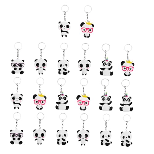 NOLITOY 20 Stück Teiliges Cartoon Panda PVC Schlüsselanhänger Leichte Multifunktionale Taschen und Schlüsseldeko Niedliches Panda Design Langlebiges Material Praktische Anhänger für NOLITOY 20 Stück Teiliges Cartoon Panda PVC Schlüsselanhänger Leichte Multifunktionale Taschen und Schlüsseldeko Niedliches Panda Design Langlebiges Material Praktische Anhänger für von NOLITOY
