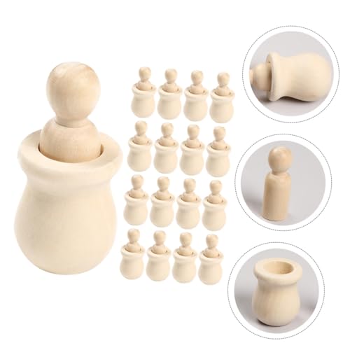 NOLITOY 20 Stück Teiliges DIY Holzpuppen zum Bemalen Unbemalte Holzfiguren mit Glatter Oberfläche Kindersicheres Malspielzeug für Kreative Bastelmaterial für Familienaktivitäten und NOLITOY 20 Stück Teiliges DIY Holzpuppen zum Bemalen Unbemalte Holzfiguren mit Glatter Oberfläche Kindersicheres Malspielzeug für Kreative Bastelmaterial für Familienaktivitäten und von NOLITOY
