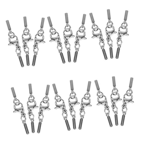 NOLITOY 20 Stück Teiliges Edelstahl Lederband Verschluss Robuste Hummerkarabiner Schmuckverschluss für Halsketten und Armbänder Loch Langlebiger Schmuck Fastener für DIY NOLITOY 20 Stück Teiliges Edelstahl Lederband Verschluss Robuste Hummerkarabiner Schmuckverschluss für Halsketten und Armbänder Loch Langlebiger Schmuck Fastener für DIY von NOLITOY