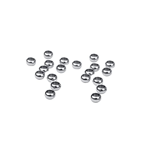 NOLITOY 20 Stück Teiliges Edelstahlperlen Durchmesser mit Großem Loch Silberne Runde DIY Schmuckperlen für Armband Halskette Ohrring Kreative Bastelaccessoires NOLITOY 20 Stück Teiliges Edelstahlperlen Durchmesser mit Großem Loch Silberne Runde DIY Schmuckperlen für Armband Halskette Ohrring Kreative Bastelaccessoires von NOLITOY