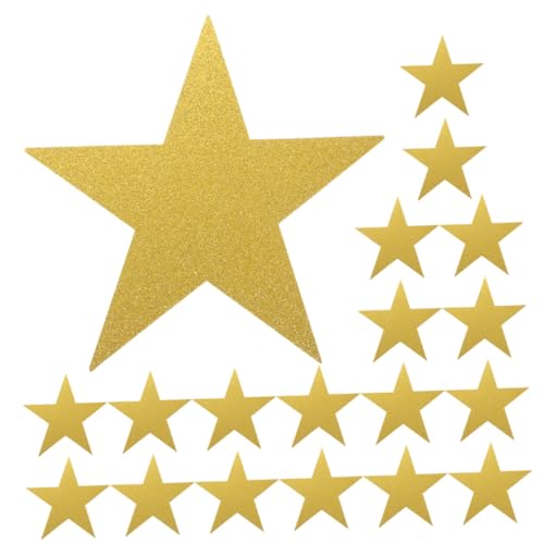 NOLITOY 20 Stück Teiliges Goldene Papiersterne Fünfzackige Stern ausschnitte für Klassenzimmer Pinnwand Dekoration Kinderzimmer Wandkunst DIY Bastelmaterial NOLITOY 20 Stück Teiliges Goldene Papiersterne Fünfzackige Stern ausschnitte für Klassenzimmer Pinnwand Dekoration Kinderzimmer Wandkunst DIY Bastelmaterial von NOLITOY