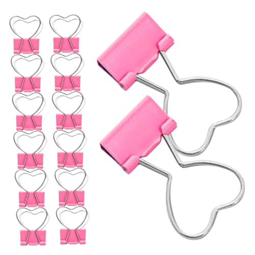 NOLITOY 20 Stück Teiliges Kleine Büroklammern Herzform Rosa Metall Binder Clips Sichere Papierklemmen für Büro Schule Zuhause Vielseitig für Dokumente Notizen Briefe Stilvolle NOLITOY 20 Stück Teiliges Kleine Büroklammern Herzform Rosa Metall Binder Clips Sichere Papierklemmen für Büro Schule Zuhause Vielseitig für Dokumente Notizen Briefe Stilvolle von NOLITOY