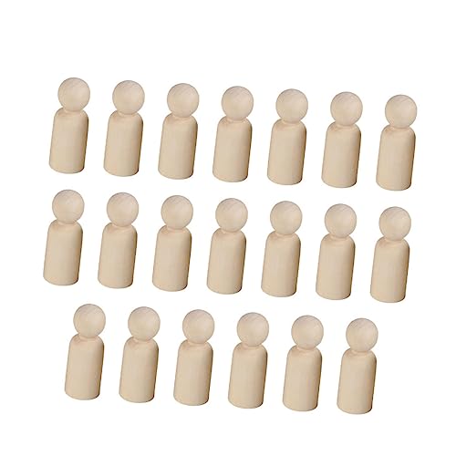 NOLITOY 20 Stück Teiliges Kleine Holzfiguren zum Bemalen Ungefertigte Puppen für DIY Holzfiguren Bastelset Natürliche Holzpuppen zum Dekorieren und Kreativen NOLITOY 20 Stück Teiliges Kleine Holzfiguren zum Bemalen Ungefertigte Puppen für DIY Holzfiguren Bastelset Natürliche Holzpuppen zum Dekorieren und Kreativen von NOLITOY