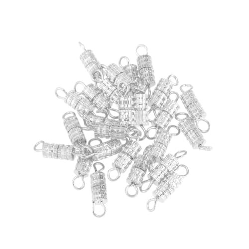 NOLITOY 20 Stück Teiliges Kupfer Schraubverschlüsse Barrel Design Langlebig Sicher für Halsketten Armbänder Schmuckherstellung DIY Zubehör Silberfarben NOLITOY 20 Stück Teiliges Kupfer Schraubverschlüsse Barrel Design Langlebig Sicher für Halsketten Armbänder Schmuckherstellung DIY Zubehör Silberfarben von NOLITOY