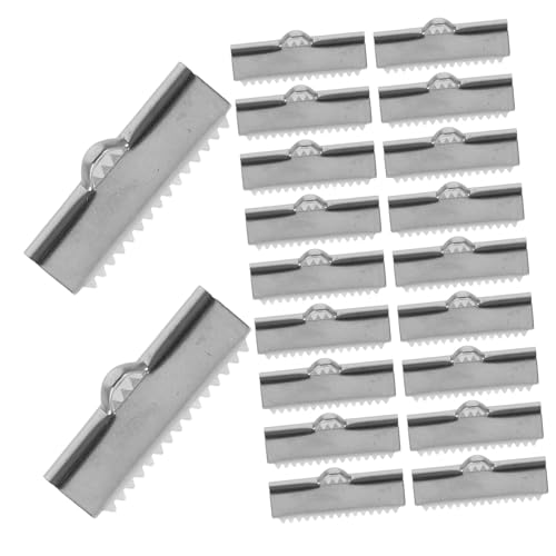NOLITOY 20 Stück Teiliges Metall Lederband Endkappen Stabile Edelstahl Bandklemmen mit Perlenverschluss Vielseitig für Schmuckherstellung und Lederarmbänder Langlebige Kordelbefestigung NOLITOY 20 Stück Teiliges Metall Lederband Endkappen Stabile Edelstahl Bandklemmen mit Perlenverschluss Vielseitig für Schmuckherstellung und Lederarmbänder Langlebige Kordelbefestigung von NOLITOY