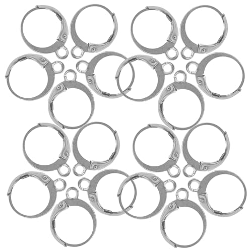 NOLITOY 20 Stück Teiliges Ohrhaken aus Edelstahl Silberfarben Leichte Schmuckrohlinge für DIY Ohrringe Runde Creolen Ohrstecker Bastelmaterial Langlebig und Hautfreundlich für NOLITOY 20 Stück Teiliges Ohrhaken aus Edelstahl Silberfarben Leichte Schmuckrohlinge für DIY Ohrringe Runde Creolen Ohrstecker Bastelmaterial Langlebig und Hautfreundlich für von NOLITOY
