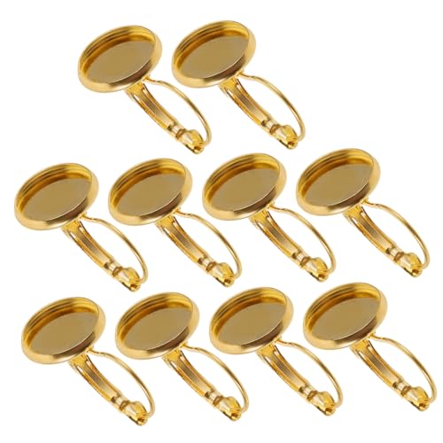 NOLITOY 20 Stück Teiliges Ohrring Blanks Goldfarbene Lünette Ohrhaken DIY Schmuckzubehör Leichte Stabile Ohrstecker Aufbewahrung für Eigenes Selbermachen NOLITOY 20 Stück Teiliges Ohrring Blanks Goldfarbene Lünette Ohrhaken DIY Schmuckzubehör Leichte Stabile Ohrstecker Aufbewahrung für Eigenes Selbermachen von NOLITOY