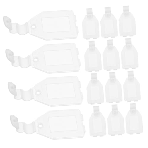 NOLITOY 20 Stück Teiliges Preisetikettenhalter Robustem PP Halbtransparent Praktisch für Supermärkte und Einzelhandel Einfache Montage zur Klaren Preisauszeichnung Regalen und Körben von NOLITOY