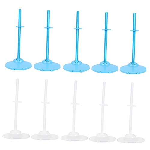 NOLITOY 20 Stück Teiliges Puppenständer Universalhalter für Puppen Stabil und Langlebig Transparente und Blaue Zubehör für Sorgt für Sicheren Halt der Puppen von NOLITOY