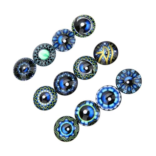 NOLITOY 20 Stück Teiliges Runde Glas Patches Blaue DIY Schmucksteine Glasaufkleber für Schmuckdesign Langlebige Cabochons für Kreative Bastelarbeiten und Individuelle Dekorationen NOLITOY 20 Stück Teiliges Runde Glas Patches Blaue DIY Schmucksteine Glasaufkleber für Schmuckdesign Langlebige Cabochons für Kreative Bastelarbeiten und Individuelle Dekorationen von NOLITOY