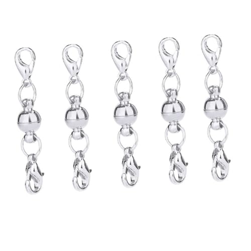 NOLITOY 20 Stück Teiliges Runde Magnetverschlüsse in Silber und Gold Starke Haltekraft Kreative Schmuckverschlüsse für Halsketten Armbänder DIY Schmuckherstellung Einfach zu Verbinden von NOLITOY