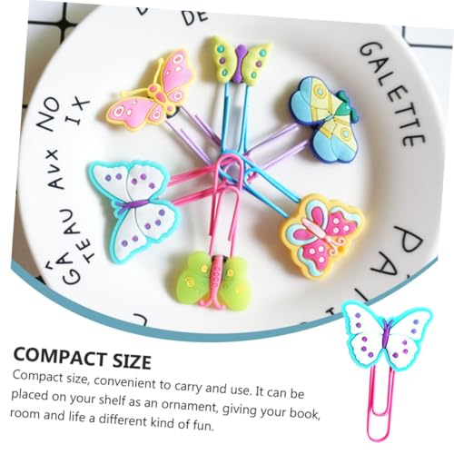 NOLITOY 20 Stück Teiliges Set Cartoon Schmetterling Lesezeichen Clip aus PVC Weichgummi Wiederverwendbar Stabile Büroklammern für Schule und Büro Spielerische Buchmarkierungen NOLITOY 20 Stück Teiliges Set Cartoon Schmetterling Lesezeichen Clip aus PVC Weichgummi Wiederverwendbar Stabile Büroklammern für Schule und Büro Spielerische Buchmarkierungen von NOLITOY