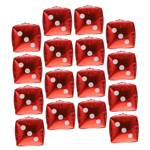 NOLITOY 20 Stück Teiliges Würfel Folienballon Rot Aluminiumwürfel Partydeko Thema Spiel Nacht Hintergrund Dekoration Party Luftballons 20 Stück NOLITOY 20 Stück Teiliges Würfel Folienballon Rot Aluminiumwürfel Partydeko Thema Spiel Nacht Hintergrund Dekoration Party Luftballons 20 Stück von NOLITOY