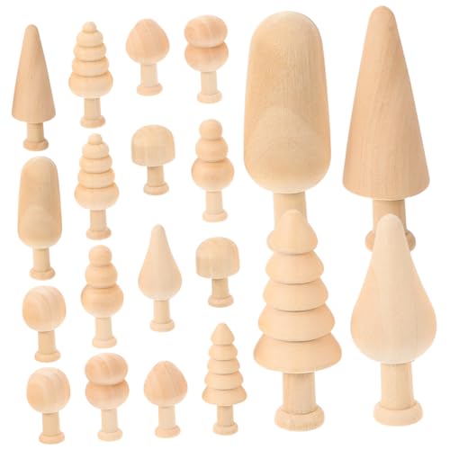 NOLITOY 20 Stück Unbehandelte Mini Holzbäume Diy Holzfiguren zum Bemalen für Bastelprojekte für Malpartys Langlebige Holzdeko für Tischdekoration und Bastelideen NOLITOY 20 Stück Unbehandelte Mini Holzbäume Diy Holzfiguren zum Bemalen für Bastelprojekte für Malpartys Langlebige Holzdeko für Tischdekoration und Bastelideen von NOLITOY