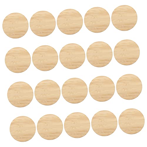 NOLITOY 20 Stück Unvollendete Runde Holzscheiben für DIY Malerei Bastelmaterial Naturholz für Kreative Projekte zum Zeichnen und Gestalten von NOLITOY