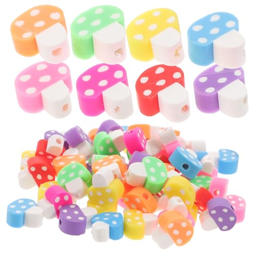 NOLITOY 200 Stück Bunte Pilz polymer tonperlen DIY Schmuckperlen Spacer Beads für Armbandherstellung und Bastelzubehör zum Auffädeln und Kreativen Schmuckdesign NOLITOY 200 Stück Bunte Pilz polymer tonperlen DIY Schmuckperlen Spacer Beads für Armbandherstellung und Bastelzubehör zum Auffädeln und Kreativen Schmuckdesign von NOLITOY