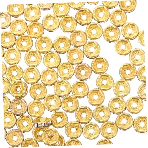 NOLITOY 200 Stück DIY Schmuck Spacer Perlen Goldfarbene Strassrondelle Leichte Legierung Rondellperlen für Armbänder Halsketten Bastelperlen Zubehör Schmuckherstellung NOLITOY 200 Stück DIY Schmuck Spacer Perlen Goldfarbene Strassrondelle Leichte Legierung Rondellperlen für Armbänder Halsketten Bastelperlen Zubehör Schmuckherstellung von NOLITOY