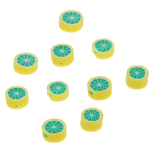 NOLITOY 200 Stück Diy Polymer Clay Beads Teiliges Dekorative Perlen für Schmuckherstellung Fruchtige Designs Spacer Beads für Armbänder für Bastelprojekte von NOLITOY