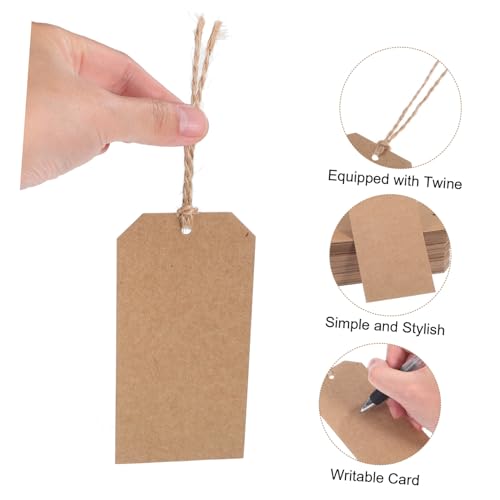 NOLITOY 200 Stück Kraftpapier Anhänger mit Juteband Robuste Blanko Etiketten zum Beschriften Vielseitige Geschenkanhänger Bekleidungs und Versandetiketten Reißfest und Wiederverwendbar NOLITOY 200 Stück Kraftpapier Anhänger mit Juteband Robuste Blanko Etiketten zum Beschriften Vielseitige Geschenkanhänger Bekleidungs und Versandetiketten Reißfest und Wiederverwendbar von NOLITOY