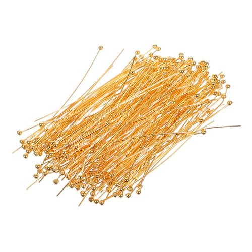 NOLITOY 200 Stück Kupferrunde Ballkopf Pins für Diy Schmuckherstellung Robuste und Vielseitige Bastelzubehör für Ohrringe Armbänder und NOLITOY 200 Stück Kupferrunde Ballkopf Pins für Diy Schmuckherstellung Robuste und Vielseitige Bastelzubehör für Ohrringe Armbänder und von NOLITOY