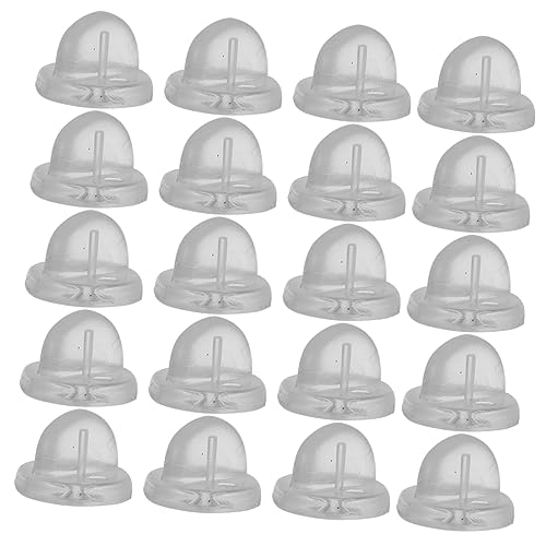 NOLITOY 200 Stück PVC Pin Backs für Broschenverschluss Transparente Kunststoff Kappen für Anstecknadeln Namensschilder und Schmuckherstellung für Diy Projekte von NOLITOY