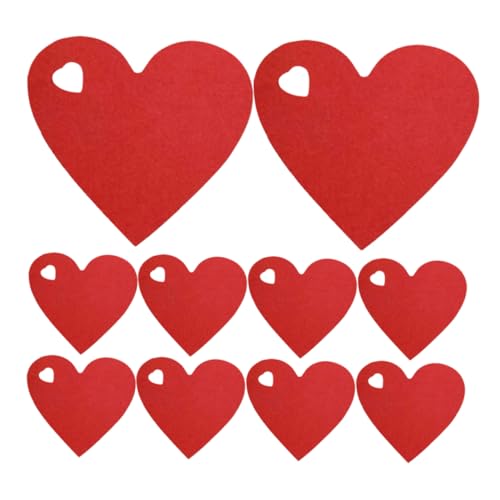NOLITOY 200 Stück Rote Liebes Herz -Hanging -Karte rote Herzanhänger valentinstag versorgung Herzetiketten herzförmige Anhänger Valentinstag-Tag Papier von NOLITOY