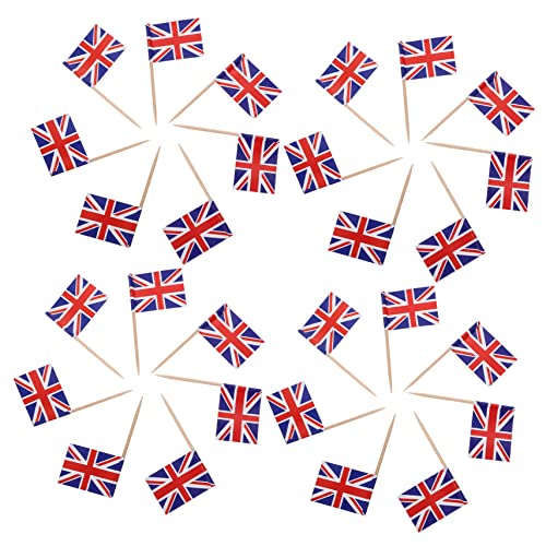 NOLITOY 200 Stück Zahnstocher Fähnchen Papier Country Flags für Cupcake Deko Filigrane Tortendeko Party Zubehör Vielseitige Cake Topper für Geburtstag Dessert und Festtagsfeiern von NOLITOY