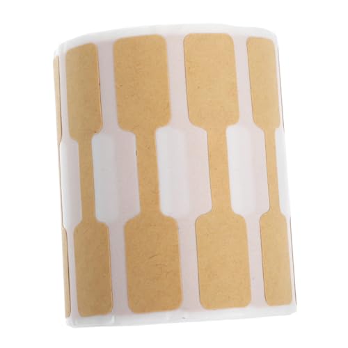 NOLITOY 2000 Stück Selbstklebende Schmuck-etiketten Aufkleber Leere Preisanhänger für Ringe Halsketten Armbänder Kraftpapier Preisetiketten zum Beschriften und Schmuckpräsentation Braun von NOLITOY