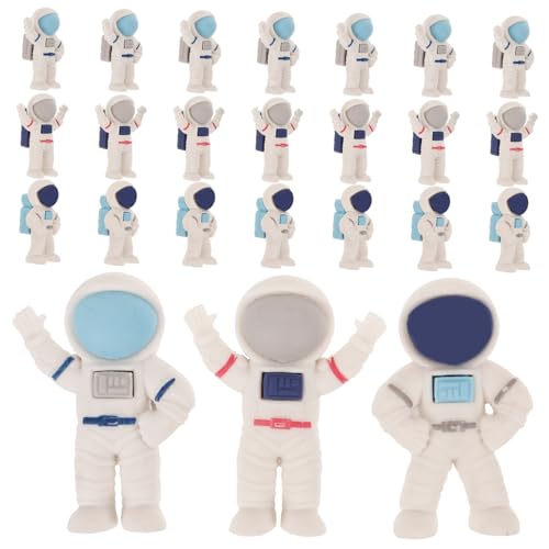 NOLITOY 24 Stück Teiliges Astronaut Radiergummi Kleine Langlebige Radierer aus Verschleißfestem Material Leicht und Platzsparend Geeignet als Schulgeschenk und für Schule und von NOLITOY