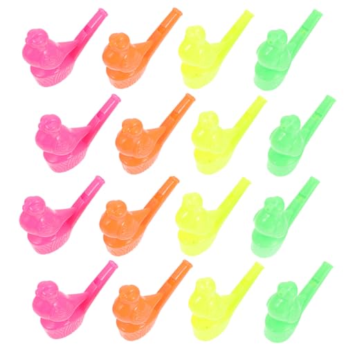 NOLITOY 24 Stück Teiliges Bunte Vogelpfeifen aus Kunststoff Kleine Musikalische Spielzeugpfeifen Farbenfrohe Cartoon Vogelpfeifen Sicher und Geruchlos für Kinderparty und Zufällige Farbe von NOLITOY