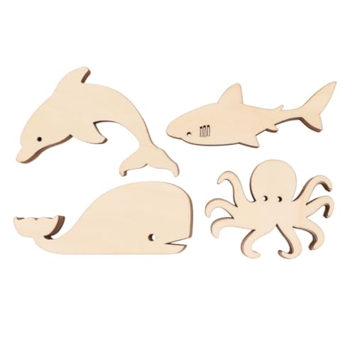 NOLITOY 24 Stück Teiliges Holzset Meeres Tier Motive zum Bemalen Holzscheiben Bastelset mit Wal Delfin langlebige leichte Holzfiguren für DIY Dekoration und Scrapbooking NOLITOY 24 Stück Teiliges Holzset Meeres Tier Motive zum Bemalen Holzscheiben Bastelset mit Wal Delfin langlebige leichte Holzfiguren für DIY Dekoration und Scrapbooking von NOLITOY