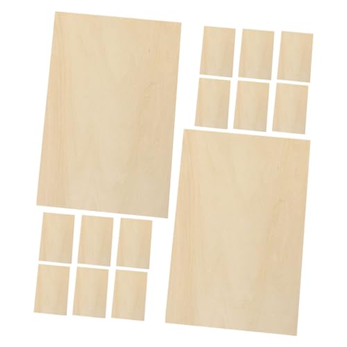 NOLITOY 24 Stück Teiliges Naturbelassene Holzplatten Glatte Oberfläche zum Bemalen Schnitzen Basteln und DIY Heimwerkerprojekte Robuste Sperrholzplatten für Kreative Handarbeiten von NOLITOY