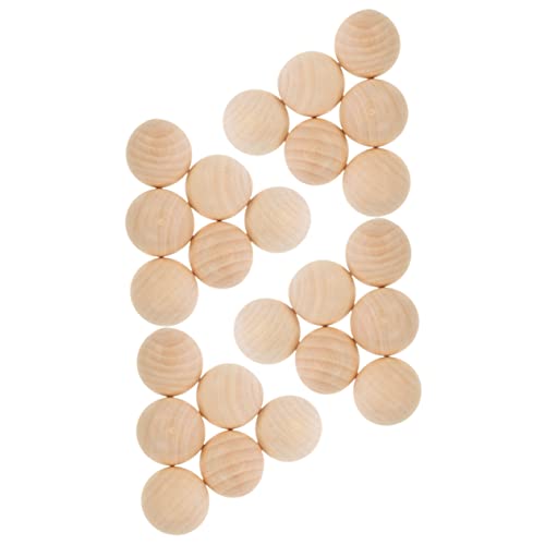 NOLITOY 24 Stück Teiliges Set Halbe Holzperlen zum Basteln Unbemalte Natur Holzkugeln für DIY Dekorationen Leicht Langlebig Glatte Oberfläche für Kreative Handwerksprojekte NOLITOY 24 Stück Teiliges Set Halbe Holzperlen zum Basteln Unbemalte Natur Holzkugeln für DIY Dekorationen Leicht Langlebig Glatte Oberfläche für Kreative Handwerksprojekte von NOLITOY