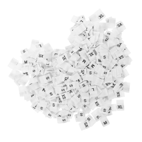 NOLITOY 250 Stück Größenetiketten zum Einnähen Gefaltete Hautfreundliche Kleidungsetiketten für Xs S Xl Weiche nicht Reizende Mini labels Geeignet für Kleider Hosen Pullover Kinderjacken von NOLITOY