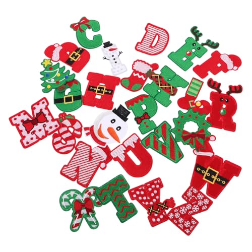 NOLITOY 26 Stück Teiliges Weihnachts Bügelbild mit Bestickten Alphabet Applikationen Einfache Diy Anwendung Flexible Stoffkompatibilität zur Reparatur und Dekoration von Kleidung Hosen NOLITOY 26 Stück Teiliges Weihnachts Bügelbild mit Bestickten Alphabet Applikationen Einfache Diy Anwendung Flexible Stoffkompatibilität zur Reparatur und Dekoration von Kleidung Hosen von NOLITOY
