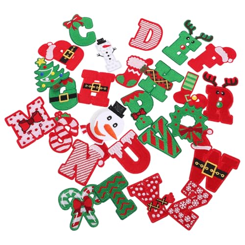 NOLITOY 26 Stück Weihnachtsbuchstaben-aufnäher: Gestickte Aufnäher Mit Weihnachtsalphabet – Diy-applikationen Zum Aufbügeln Für Kleidung, Jacken, Hosen, Taschen, Reparaturen Und NOLITOY 26 Stück Weihnachtsbuchstaben-aufnäher: Gestickte Aufnäher Mit Weihnachtsalphabet – Diy-applikationen Zum Aufbügeln Für Kleidung, Jacken, Hosen, Taschen, Reparaturen Und von NOLITOY