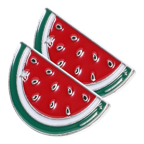 NOLITOY 2Stücke Retro Wassermelonen Broschen Alloy Anstecknadeln Für Frauen Kleiderclips Und Schalkragen Clips Mode Schmuck Dekoration Für Kleidung Und Accessoires von NOLITOY