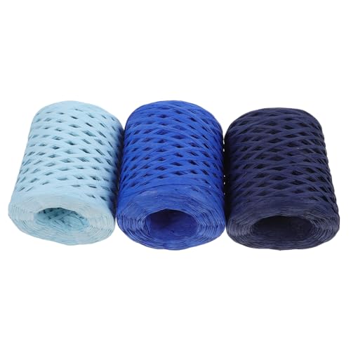 NOLITOY 3 Rollen Bunte Papier Raffia Bänder für Geschenkverpackung DIY Basteln Bouquet Dekoration Langlebig Recycelbar Floristenband Geschenkband Basteln Geschenkverpackungen von NOLITOY