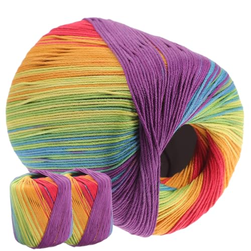 NOLITOY 3 Rollen Farbverlauf Baumwollgarn Weiches Hautfreundliches Häkelgarn für DIY Pullover Schals Mützen Reißfestes Flexibles Strickgarn für Handarbeit und Handstricken NOLITOY 3 Rollen Farbverlauf Baumwollgarn Weiches Hautfreundliches Häkelgarn für DIY Pullover Schals Mützen Reißfestes Flexibles Strickgarn für Handarbeit und Handstricken von NOLITOY