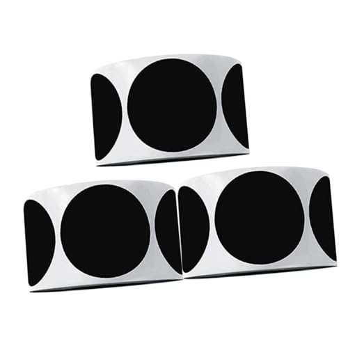 NOLITOY 3 Rollen Gewürzetiketten Rund Wiederverwendbar Abwischbare Tafelfolie Aufkleber für Gewürzgläser Selbstklebend PVC Material Küchenorganisation Je Vintage Design von NOLITOY