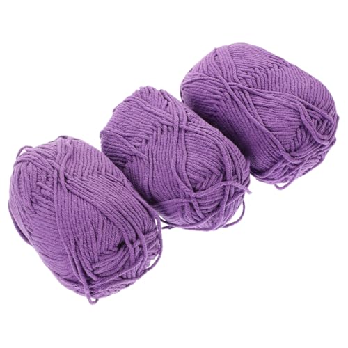 NOLITOY 3 Rollen Handstrick Baumwollgarn Robustes Häkelgarn für Anfänger Weiches DIY Garn zum Stricken Häkeln und Basteln pro für Kreative Handarbeiten und Wohnaccessoires NOLITOY 3 Rollen Handstrick Baumwollgarn Robustes Häkelgarn für Anfänger Weiches DIY Garn zum Stricken Häkeln und Basteln pro für Kreative Handarbeiten und Wohnaccessoires von NOLITOY