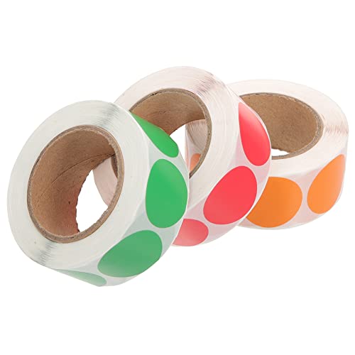 NOLITOY 3 Rollen runde Markierungsaufkleber geldumschläge umschlag bindemittel klebeverband Punkte Kreis klassifizierter Kennzeichnungsaufkleber runde Punktaufkleber selbstklebendes Papier NOLITOY 3 Rollen runde Markierungsaufkleber geldumschläge umschlag bindemittel klebeverband Punkte Kreis klassifizierter Kennzeichnungsaufkleber runde Punktaufkleber selbstklebendes Papier von NOLITOY
