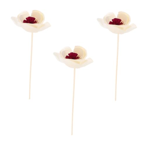 NOLITOY 3 Stück Aromatherapie Rattanstäbchen Holzstäbe für Duftöl Diffuser Langlebige Künstliche Blumen für Raumduft und Stilvolle Heimdekoration Geeignet für Wohnzimmer Büro Bad Hochzeit von NOLITOY