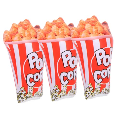 NOLITOY 3 Stück Aufblasbare Popcorn Luftballons Partydekoration Leicht Tragbar für Filmabend und Sommerparty als Fotorequisite und Event Deko von NOLITOY