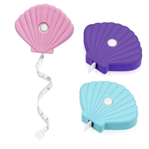 NOLITOY 3 Stück Muschelbandmaß Körper Maßband Nähen Kleiderbandmaß kleines Messband Flexible Bandmaß Kleidungsband PVC-Weichkleber NOLITOY 3 Stück Muschelbandmaß Körper Maßband Nähen Kleiderbandmaß kleines Messband Flexible Bandmaß Kleidungsband PVC-Weichkleber von NOLITOY
